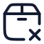 Packageremove icon with stroke rounded style